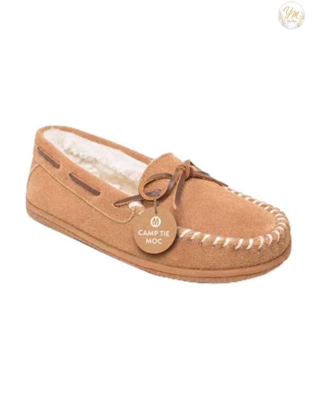 Women's Suede Slippers with Faux Fur Lining, Cushioned Footbed, Indoor Outdoor